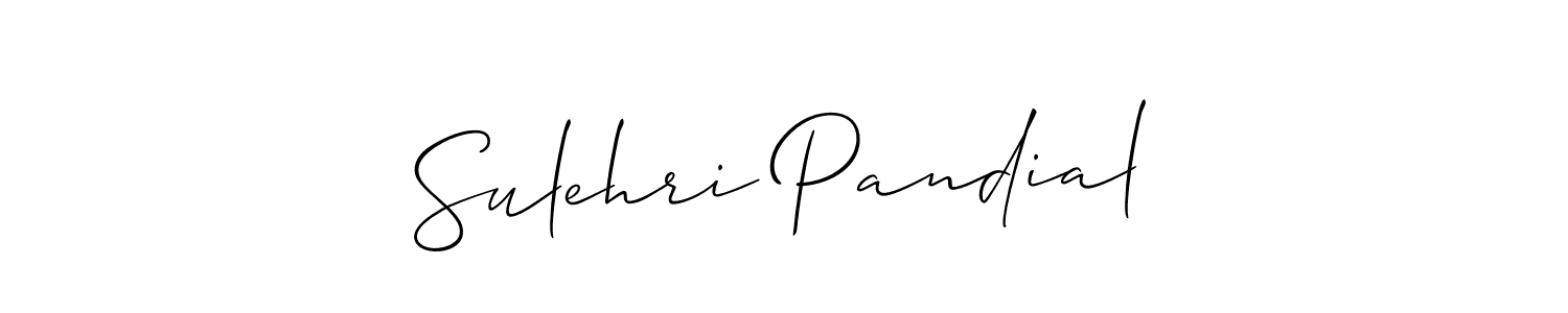 Create a beautiful signature design for name Sulehri Pandial. With this signature (Allison_Script) fonts, you can make a handwritten signature for free. Sulehri Pandial signature style 2 images and pictures png