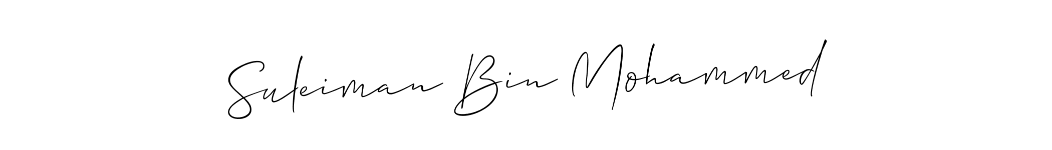 Suleiman Bin Mohammed stylish signature style. Best Handwritten Sign (Allison_Script) for my name. Handwritten Signature Collection Ideas for my name Suleiman Bin Mohammed. Suleiman Bin Mohammed signature style 2 images and pictures png