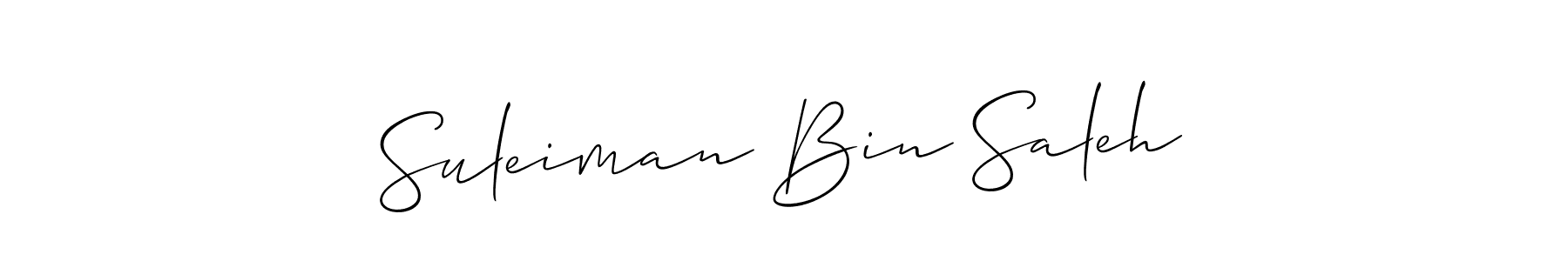 How to make Suleiman Bin Saleh signature? Allison_Script is a professional autograph style. Create handwritten signature for Suleiman Bin Saleh name. Suleiman Bin Saleh signature style 2 images and pictures png