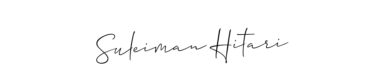 Make a beautiful signature design for name Suleiman Hitari. Use this online signature maker to create a handwritten signature for free. Suleiman Hitari signature style 2 images and pictures png