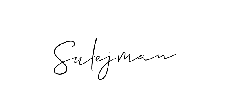 if you are searching for the best signature style for your name Sulejman. so please give up your signature search. here we have designed multiple signature styles  using Allison_Script. Sulejman signature style 2 images and pictures png
