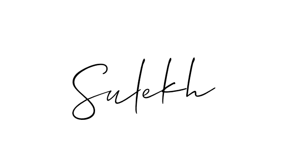 Design your own signature with our free online signature maker. With this signature software, you can create a handwritten (Allison_Script) signature for name Sulekh. Sulekh signature style 2 images and pictures png