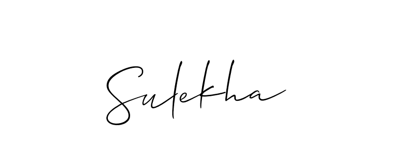 Make a beautiful signature design for name Sulekha . With this signature (Allison_Script) style, you can create a handwritten signature for free. Sulekha  signature style 2 images and pictures png