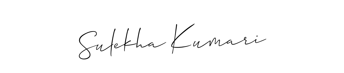 Make a beautiful signature design for name Sulekha Kumari. With this signature (Allison_Script) style, you can create a handwritten signature for free. Sulekha Kumari signature style 2 images and pictures png