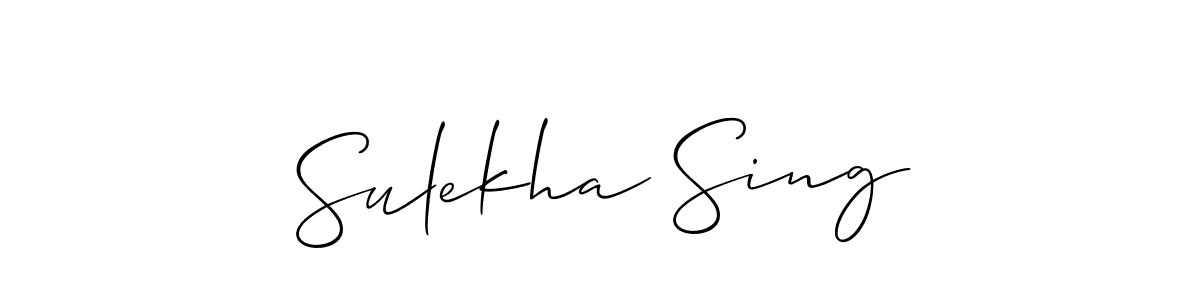 Allison_Script is a professional signature style that is perfect for those who want to add a touch of class to their signature. It is also a great choice for those who want to make their signature more unique. Get Sulekha Sing name to fancy signature for free. Sulekha Sing signature style 2 images and pictures png