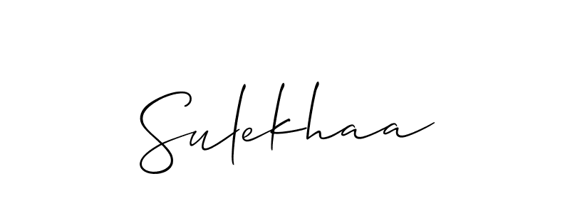 Create a beautiful signature design for name Sulekhaa. With this signature (Allison_Script) fonts, you can make a handwritten signature for free. Sulekhaa signature style 2 images and pictures png