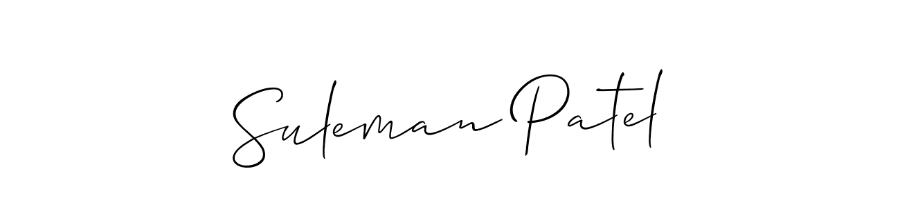 Suleman Patel stylish signature style. Best Handwritten Sign (Allison_Script) for my name. Handwritten Signature Collection Ideas for my name Suleman Patel. Suleman Patel signature style 2 images and pictures png