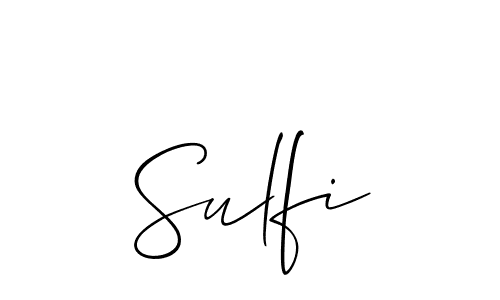 if you are searching for the best signature style for your name Sulfi. so please give up your signature search. here we have designed multiple signature styles  using Allison_Script. Sulfi signature style 2 images and pictures png