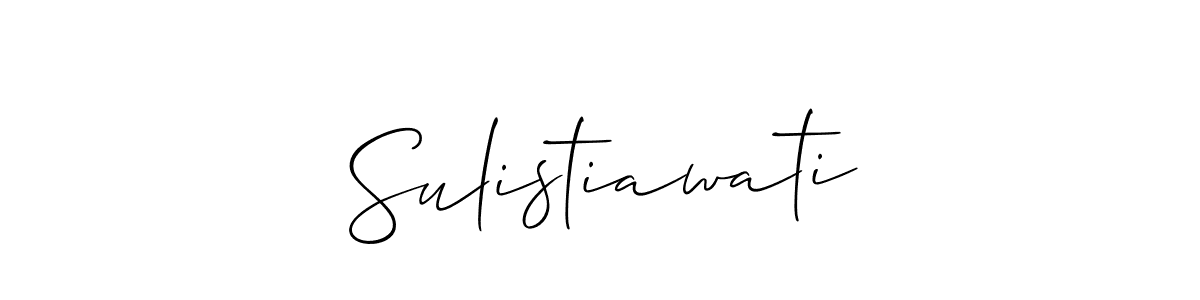 Also we have Sulistiawati name is the best signature style. Create professional handwritten signature collection using Allison_Script autograph style. Sulistiawati signature style 2 images and pictures png