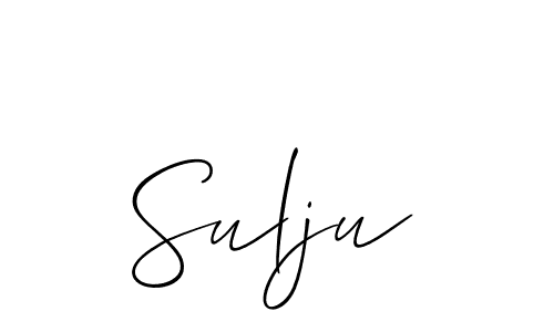 Create a beautiful signature design for name Sulju. With this signature (Allison_Script) fonts, you can make a handwritten signature for free. Sulju signature style 2 images and pictures png