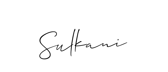 It looks lik you need a new signature style for name Sulkani. Design unique handwritten (Allison_Script) signature with our free signature maker in just a few clicks. Sulkani signature style 2 images and pictures png