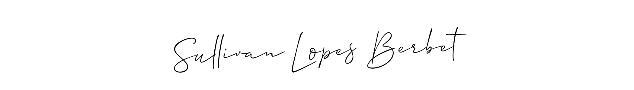 How to make Sullivan Lopes Berbet signature? Allison_Script is a professional autograph style. Create handwritten signature for Sullivan Lopes Berbet name. Sullivan Lopes Berbet signature style 2 images and pictures png