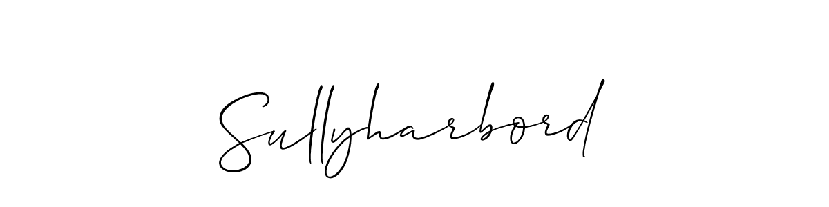 Also You can easily find your signature by using the search form. We will create Sullyharbord name handwritten signature images for you free of cost using Allison_Script sign style. Sullyharbord signature style 2 images and pictures png