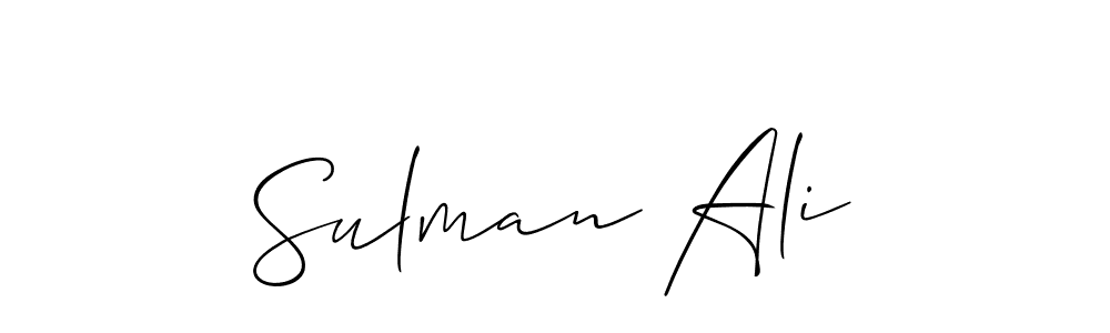 Design your own signature with our free online signature maker. With this signature software, you can create a handwritten (Allison_Script) signature for name Sulman Ali. Sulman Ali signature style 2 images and pictures png