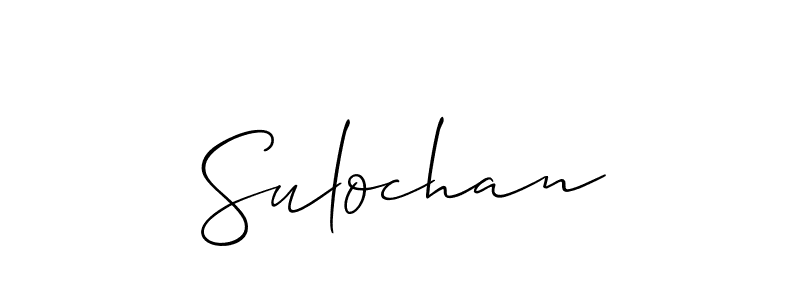 How to make Sulochan signature? Allison_Script is a professional autograph style. Create handwritten signature for Sulochan name. Sulochan signature style 2 images and pictures png