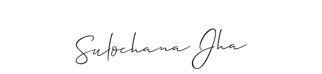 How to Draw Sulochana Jha signature style? Allison_Script is a latest design signature styles for name Sulochana Jha. Sulochana Jha signature style 2 images and pictures png