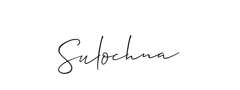 Design your own signature with our free online signature maker. With this signature software, you can create a handwritten (Allison_Script) signature for name Sulochna. Sulochna signature style 2 images and pictures png