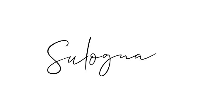 if you are searching for the best signature style for your name Sulogna. so please give up your signature search. here we have designed multiple signature styles  using Allison_Script. Sulogna signature style 2 images and pictures png