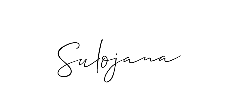 Use a signature maker to create a handwritten signature online. With this signature software, you can design (Allison_Script) your own signature for name Sulojana. Sulojana signature style 2 images and pictures png