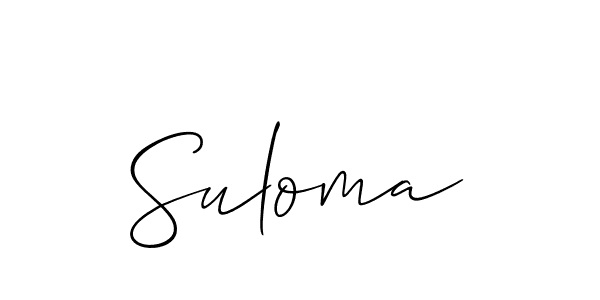 Allison_Script is a professional signature style that is perfect for those who want to add a touch of class to their signature. It is also a great choice for those who want to make their signature more unique. Get Suloma name to fancy signature for free. Suloma signature style 2 images and pictures png
