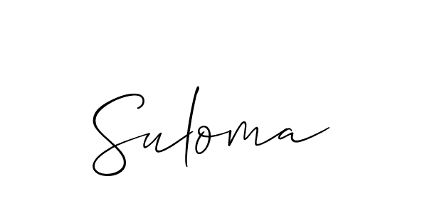 The best way (Allison_Script) to make a short signature is to pick only two or three words in your name. The name Suloma include a total of six letters. For converting this name. Suloma signature style 2 images and pictures png