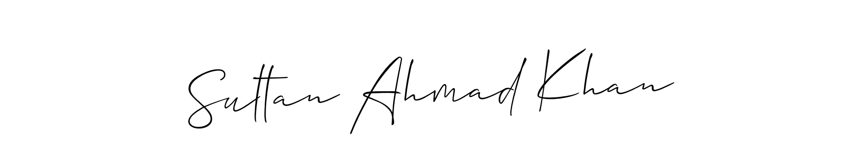 Create a beautiful signature design for name Sultan Ahmad Khan. With this signature (Allison_Script) fonts, you can make a handwritten signature for free. Sultan Ahmad Khan signature style 2 images and pictures png