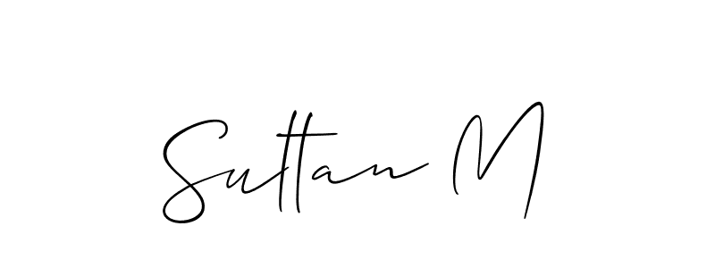 Make a beautiful signature design for name Sultan M. With this signature (Allison_Script) style, you can create a handwritten signature for free. Sultan M signature style 2 images and pictures png