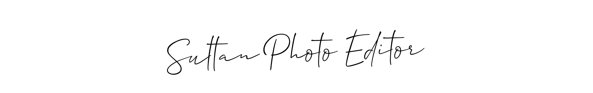 You should practise on your own different ways (Allison_Script) to write your name (Sultan Photo Editor) in signature. don't let someone else do it for you. Sultan Photo Editor signature style 2 images and pictures png