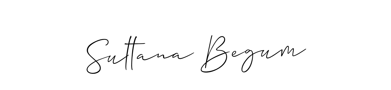 Make a beautiful signature design for name Sultana Begum. With this signature (Allison_Script) style, you can create a handwritten signature for free. Sultana Begum signature style 2 images and pictures png