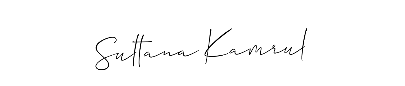 Also You can easily find your signature by using the search form. We will create Sultana Kamrul name handwritten signature images for you free of cost using Allison_Script sign style. Sultana Kamrul signature style 2 images and pictures png