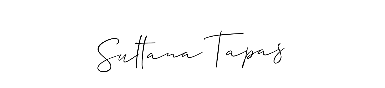 How to Draw Sultana Tapas signature style? Allison_Script is a latest design signature styles for name Sultana Tapas. Sultana Tapas signature style 2 images and pictures png