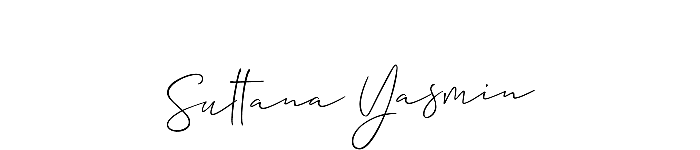 Make a short Sultana Yasmin signature style. Manage your documents anywhere anytime using Allison_Script. Create and add eSignatures, submit forms, share and send files easily. Sultana Yasmin signature style 2 images and pictures png