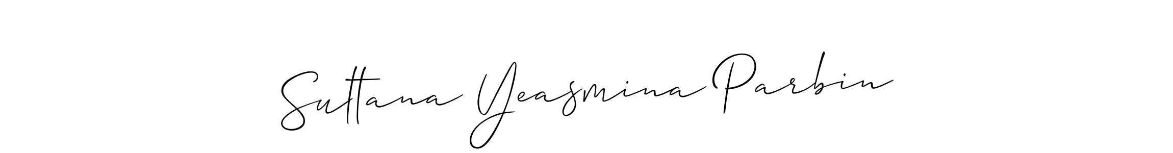 Design your own signature with our free online signature maker. With this signature software, you can create a handwritten (Allison_Script) signature for name Sultana Yeasmina Parbin. Sultana Yeasmina Parbin signature style 2 images and pictures png