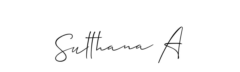 Best and Professional Signature Style for Sulthana A. Allison_Script Best Signature Style Collection. Sulthana A signature style 2 images and pictures png