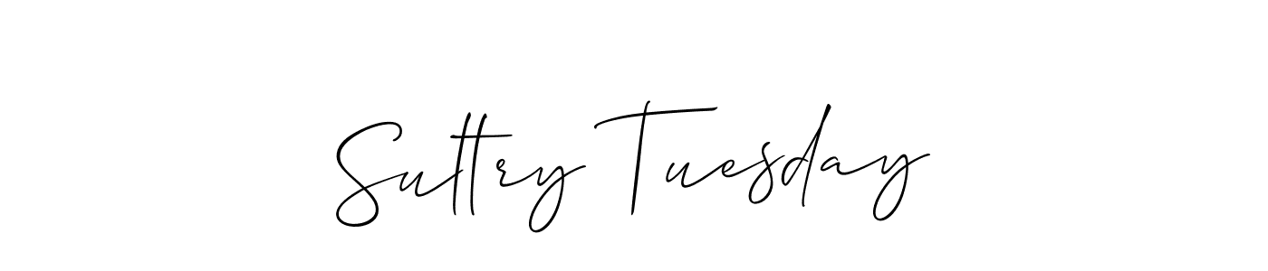 if you are searching for the best signature style for your name Sultry Tuesday. so please give up your signature search. here we have designed multiple signature styles  using Allison_Script. Sultry Tuesday signature style 2 images and pictures png