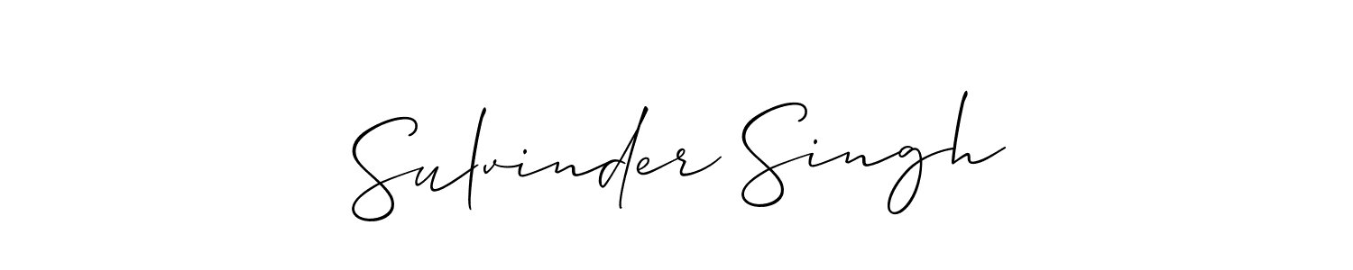 How to make Sulvinder Singh signature? Allison_Script is a professional autograph style. Create handwritten signature for Sulvinder Singh name. Sulvinder Singh signature style 2 images and pictures png