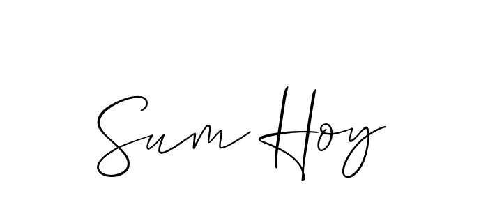 Create a beautiful signature design for name Sum Hoy. With this signature (Allison_Script) fonts, you can make a handwritten signature for free. Sum Hoy signature style 2 images and pictures png