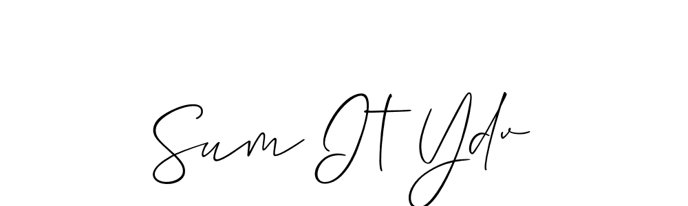 This is the best signature style for the Sum It Ydv name. Also you like these signature font (Allison_Script). Mix name signature. Sum It Ydv signature style 2 images and pictures png