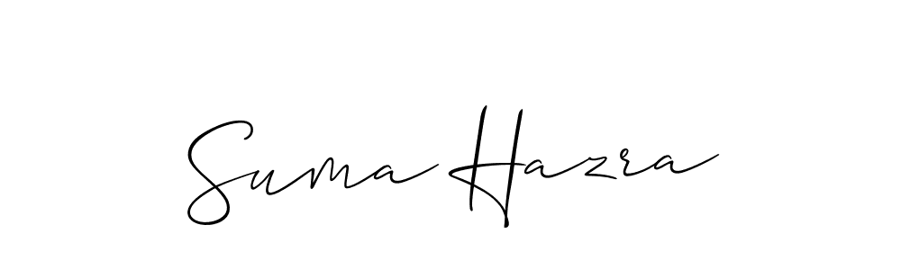 How to make Suma Hazra signature? Allison_Script is a professional autograph style. Create handwritten signature for Suma Hazra name. Suma Hazra signature style 2 images and pictures png