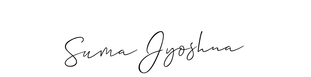 How to make Suma Jyoshna name signature. Use Allison_Script style for creating short signs online. This is the latest handwritten sign. Suma Jyoshna signature style 2 images and pictures png