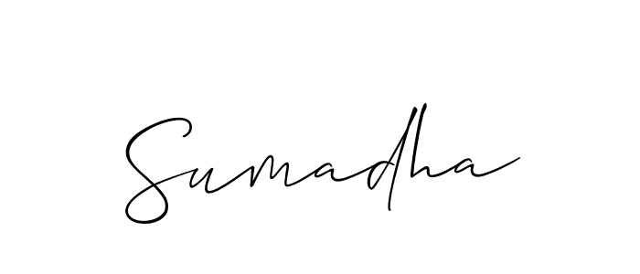 Make a beautiful signature design for name Sumadha. Use this online signature maker to create a handwritten signature for free. Sumadha signature style 2 images and pictures png