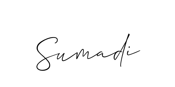 Best and Professional Signature Style for Sumadi. Allison_Script Best Signature Style Collection. Sumadi signature style 2 images and pictures png