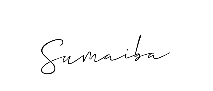 Also we have Sumaiba name is the best signature style. Create professional handwritten signature collection using Allison_Script autograph style. Sumaiba signature style 2 images and pictures png