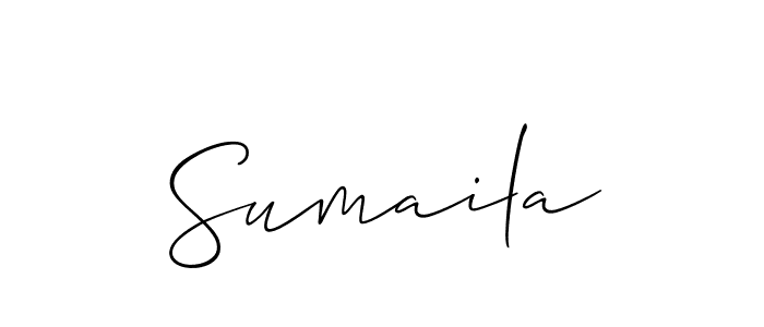 Sumaila stylish signature style. Best Handwritten Sign (Allison_Script) for my name. Handwritten Signature Collection Ideas for my name Sumaila. Sumaila signature style 2 images and pictures png