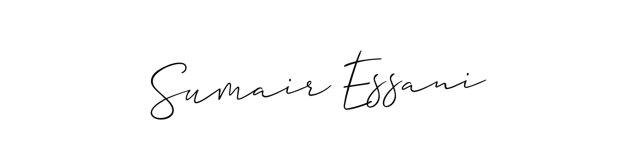 How to make Sumair Essani name signature. Use Allison_Script style for creating short signs online. This is the latest handwritten sign. Sumair Essani signature style 2 images and pictures png