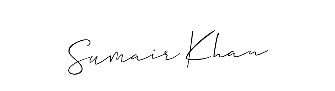 How to make Sumair Khan signature? Allison_Script is a professional autograph style. Create handwritten signature for Sumair Khan name. Sumair Khan signature style 2 images and pictures png
