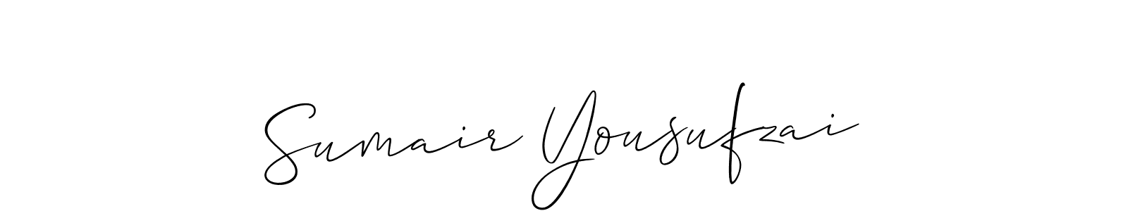 It looks lik you need a new signature style for name Sumair Yousufzai. Design unique handwritten (Allison_Script) signature with our free signature maker in just a few clicks. Sumair Yousufzai signature style 2 images and pictures png