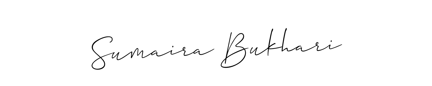 How to make Sumaira Bukhari name signature. Use Allison_Script style for creating short signs online. This is the latest handwritten sign. Sumaira Bukhari signature style 2 images and pictures png