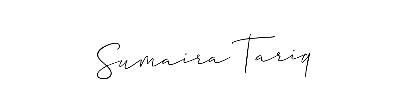 Use a signature maker to create a handwritten signature online. With this signature software, you can design (Allison_Script) your own signature for name Sumaira Tariq. Sumaira Tariq signature style 2 images and pictures png