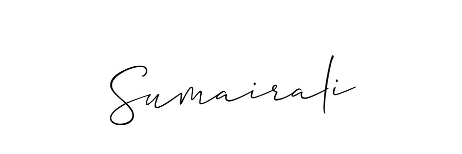 Also we have Sumairali name is the best signature style. Create professional handwritten signature collection using Allison_Script autograph style. Sumairali signature style 2 images and pictures png